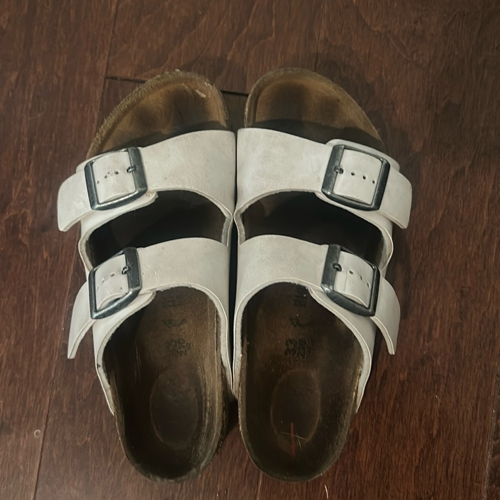 Birkenstock Arizona Kids Sandals Double Strap White US Size 2-2.5
